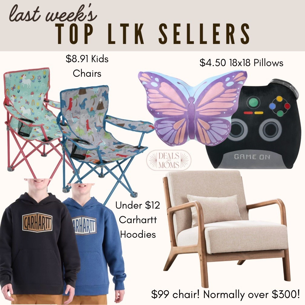 These are all still available! The Carharttping chair and pillows are from Walmart. The Carhartt hoodies are from Dick’s Sporting Goods and the chair is Wayfair. 

#LTKKids #LTKHome #LTKSaleAlert