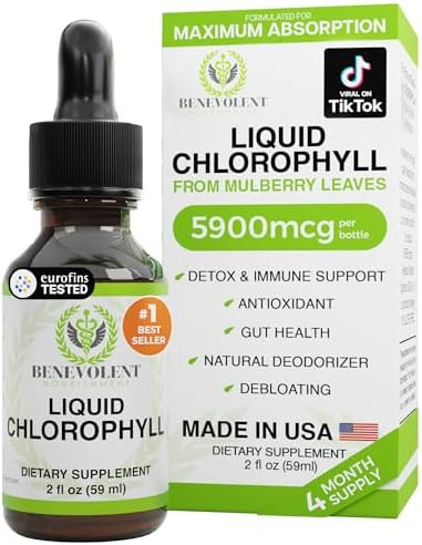 Benevolent Nourishment Chlorophyll Supplement, Detox & Immune Support, Internal Deodorizer, Liqui... | Amazon (US)