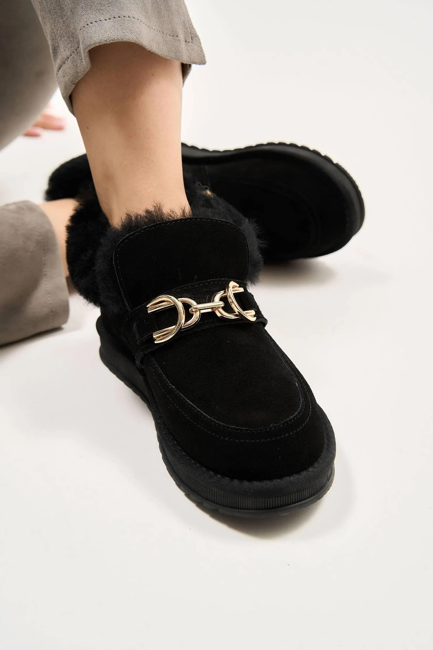 Lonza Puff Buckle Black ( USD$178.00 ) - premium women's shoes on lonzashoes.com | Lonza Shoes