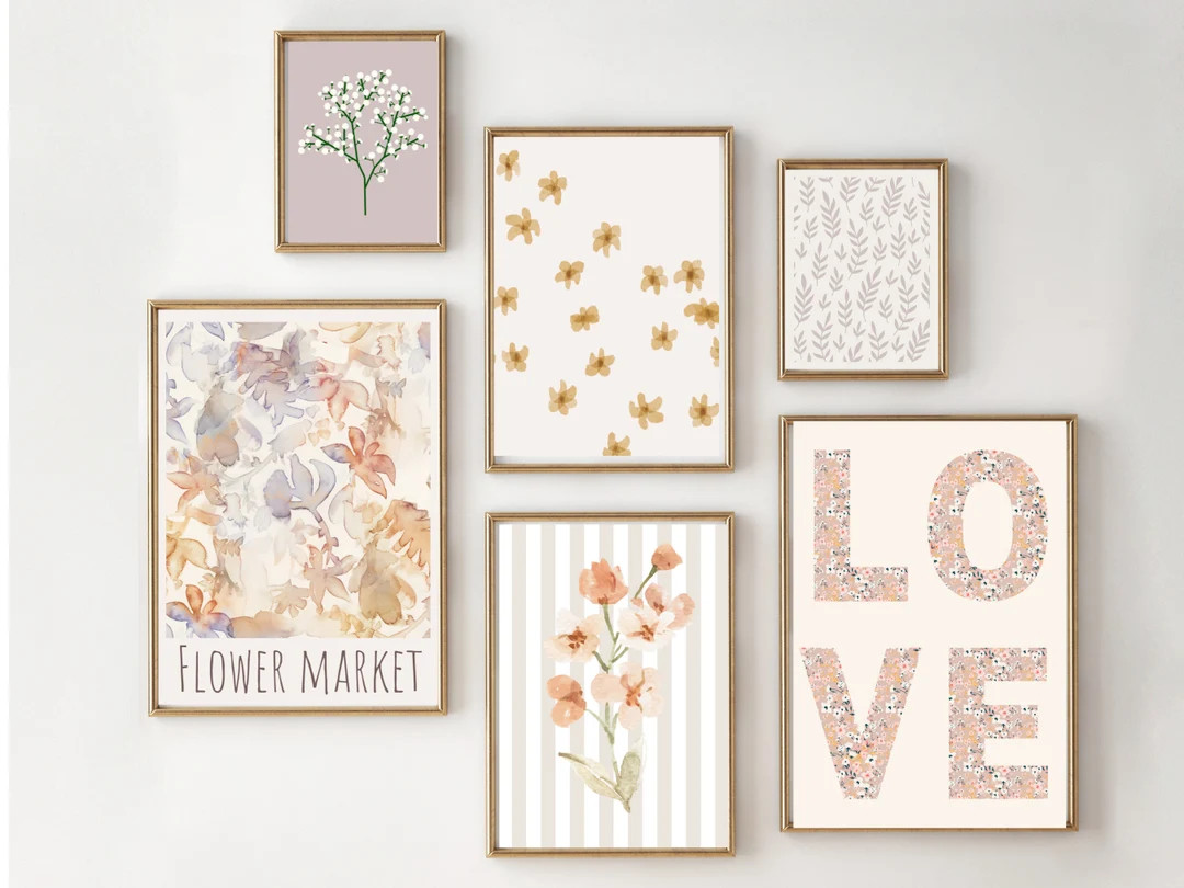 Set of teen and tween neutral and muted girls room prints. Gallery wall prints, printed and shipp... | Etsy (CAD)