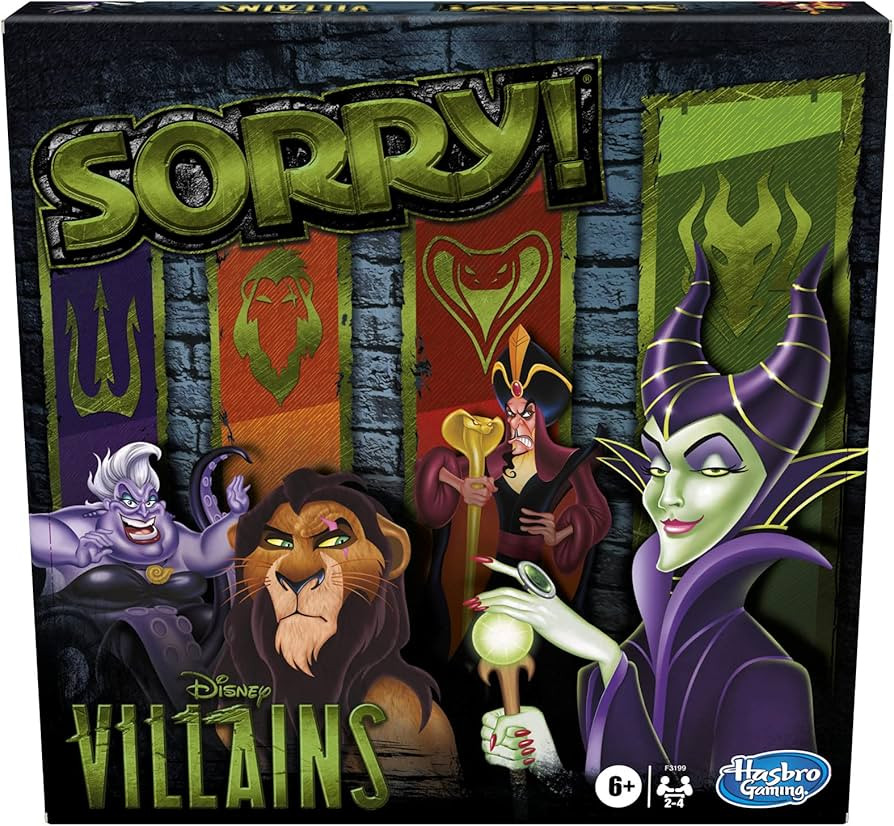 Sorry! Board Game: Disney Villains Edition Kids Game, Family Games for Ages 6 and Up (Amazon Excl... | Amazon (US)