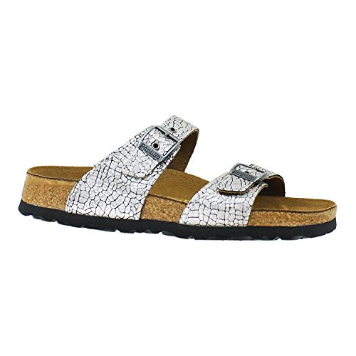 Birkenstock Womens Papillio Sydney Cassis Crack Silver 38 N US | Amazon (US)
