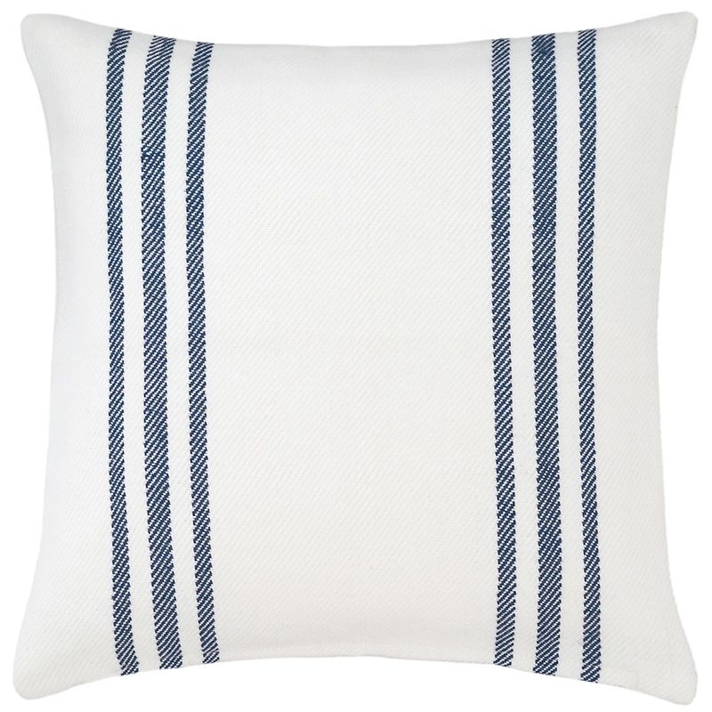 Cape Stripe White/Navy Indoor/Outdoor Decorative Pillow Cover | Annie Selke