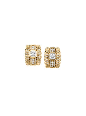 PETITE CRAWFORD EARRINGS IN LAB WHITE SAPPHIRE, 18K GOLD COATED BRASS | Dorsey