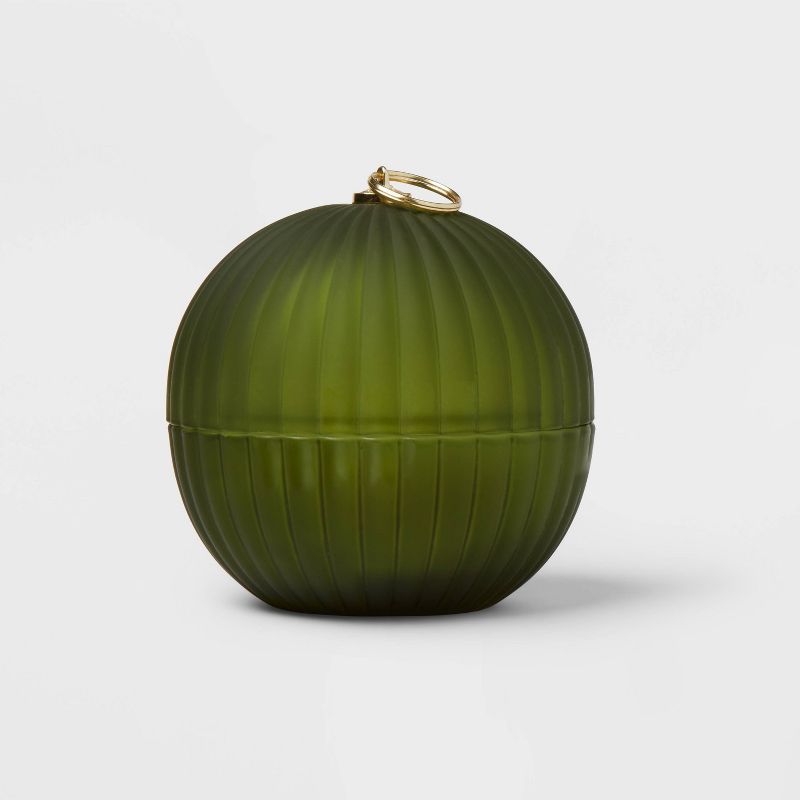 6oz 2-Wick Figural Ornament Glass Matte Opaque Spray Green - Threshold&#8482; | Target
