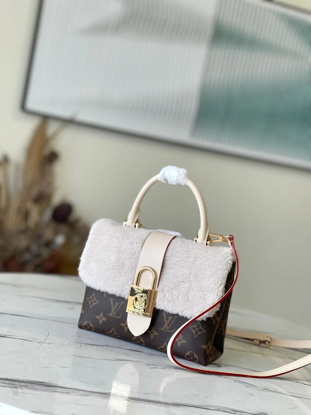 Louis Vuitton Winter Designer Locky BB Tote Bags Cozygram Collection Monogram Canvas Stitch Soft ... | DHGate