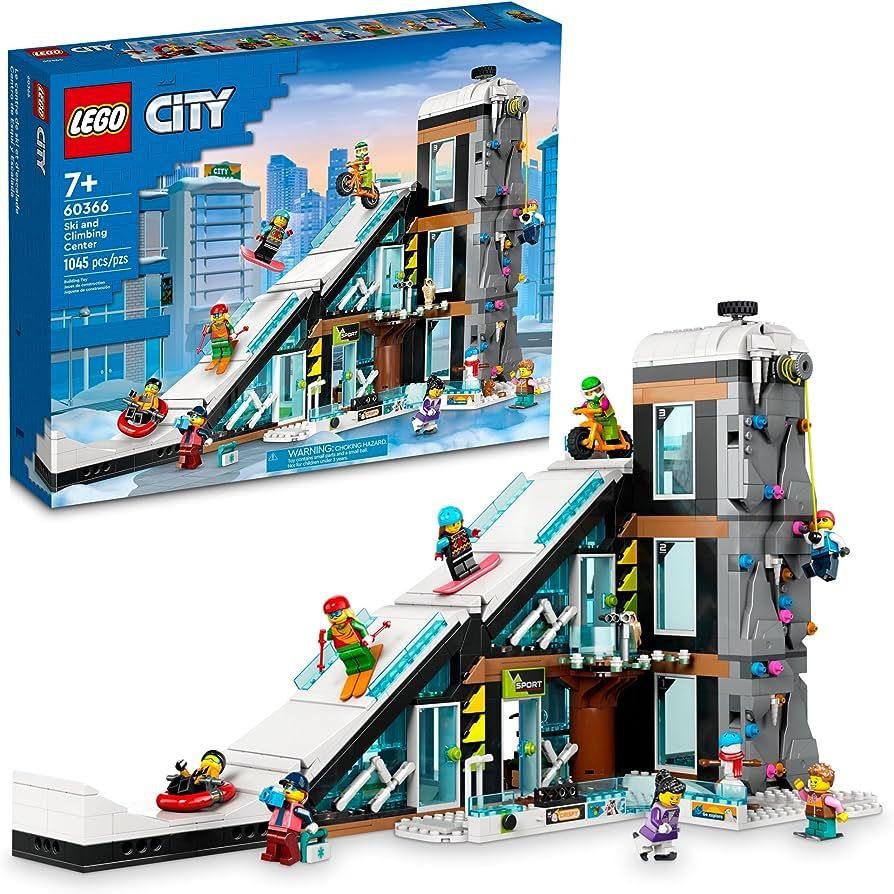LEGO City Ski and Climbing Center 60366 Building Toy Set, 3-Level Building with a Ski Slope, 8 Mi... | Amazon (US)