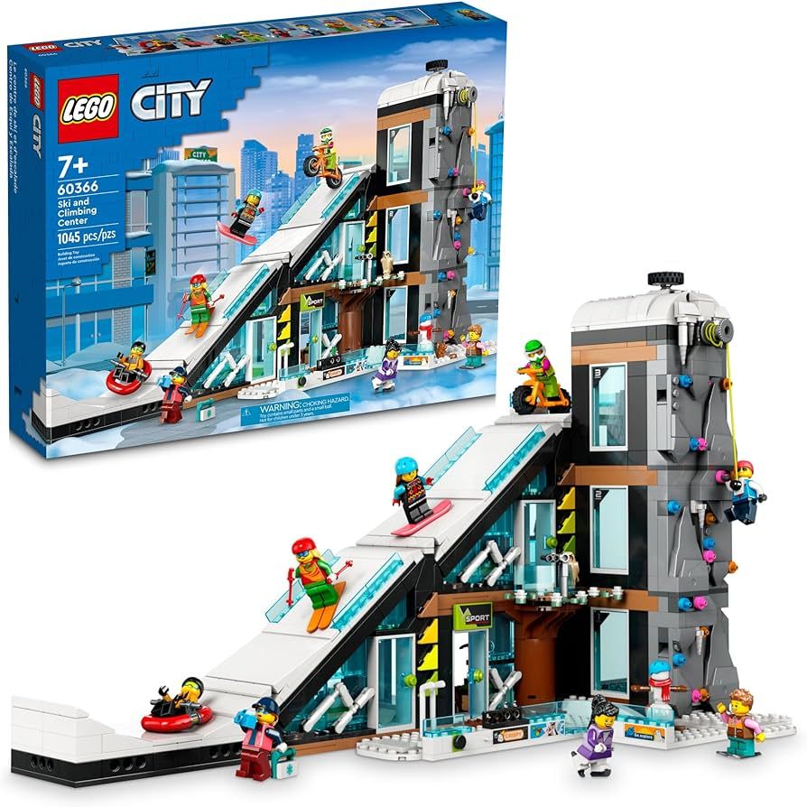 LEGO City Ski and Climbing Center 60366 Building Toy Set, 3-Level Building with a Ski Slope, 8 Mi... | Amazon (US)