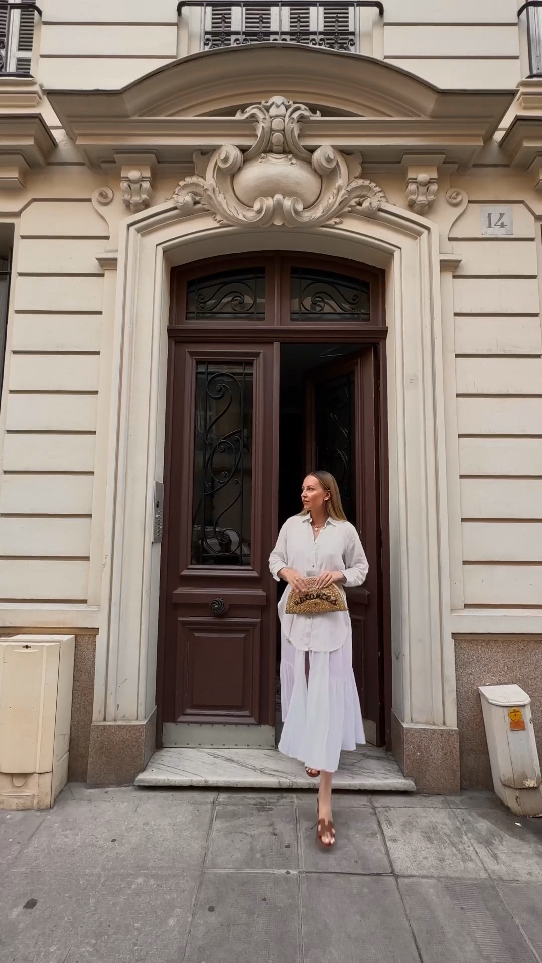 Summer outfits ideas, white linen shirt, maxi linen skirt, brown mules, heeled sandals, straw clutch bag 

#LTKstyletip #LTKSeasonal #LTKeurope