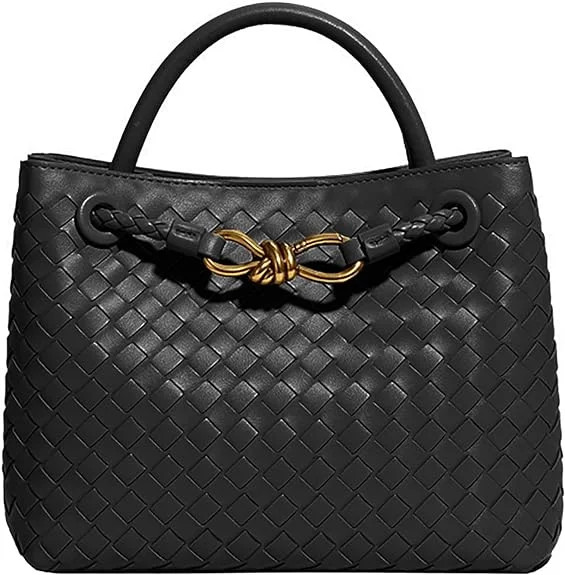 Gomayee Woven Bags for Women Bowknot Small Tote Hobo Shoulder Crossbody Bags PU Leather Handwoven... | Walmart (US)