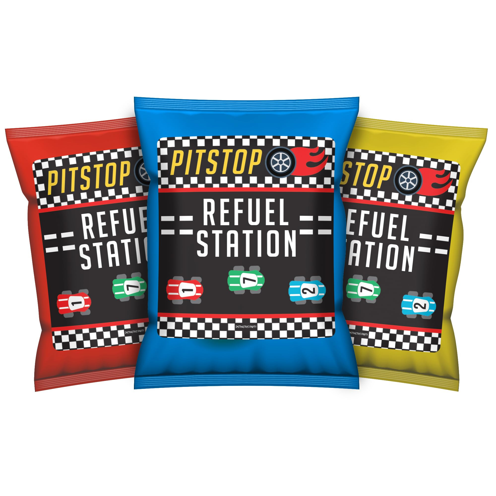Let's Go Racing Racecar Labels for Chip Bags, Stickers for Race Car Birthday Party Favor Bags for... | Amazon (US)