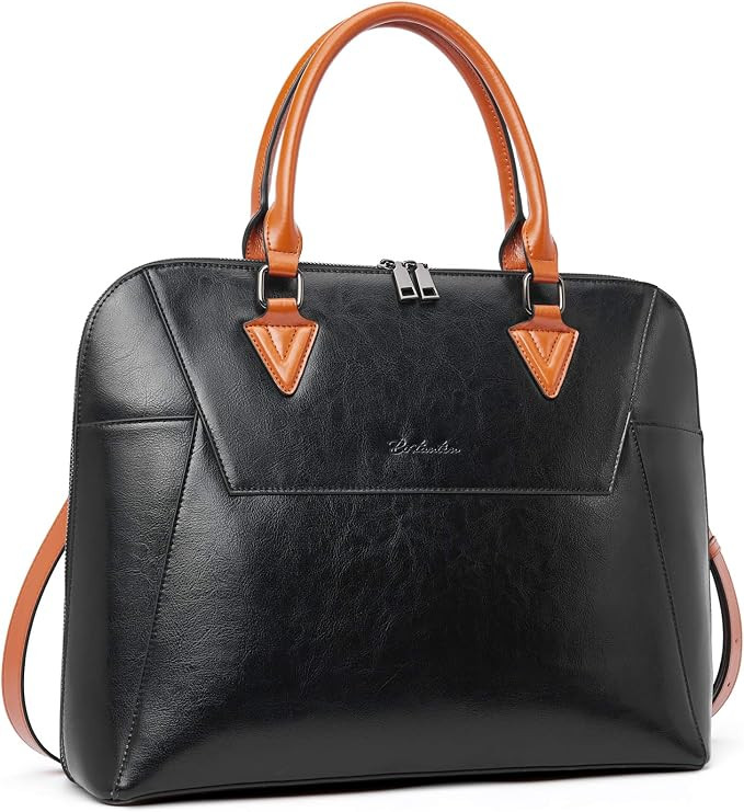 BOSTANTEN Briefcase for Women Leather 15.6 inch Laptop Shoulder Bag Office Work Crossbody Handbag | Amazon (US)