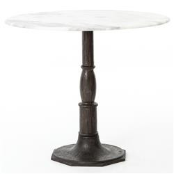 Alondra Classic Cast Iron Marble Round Dining Table - 36"W | Kathy Kuo Home