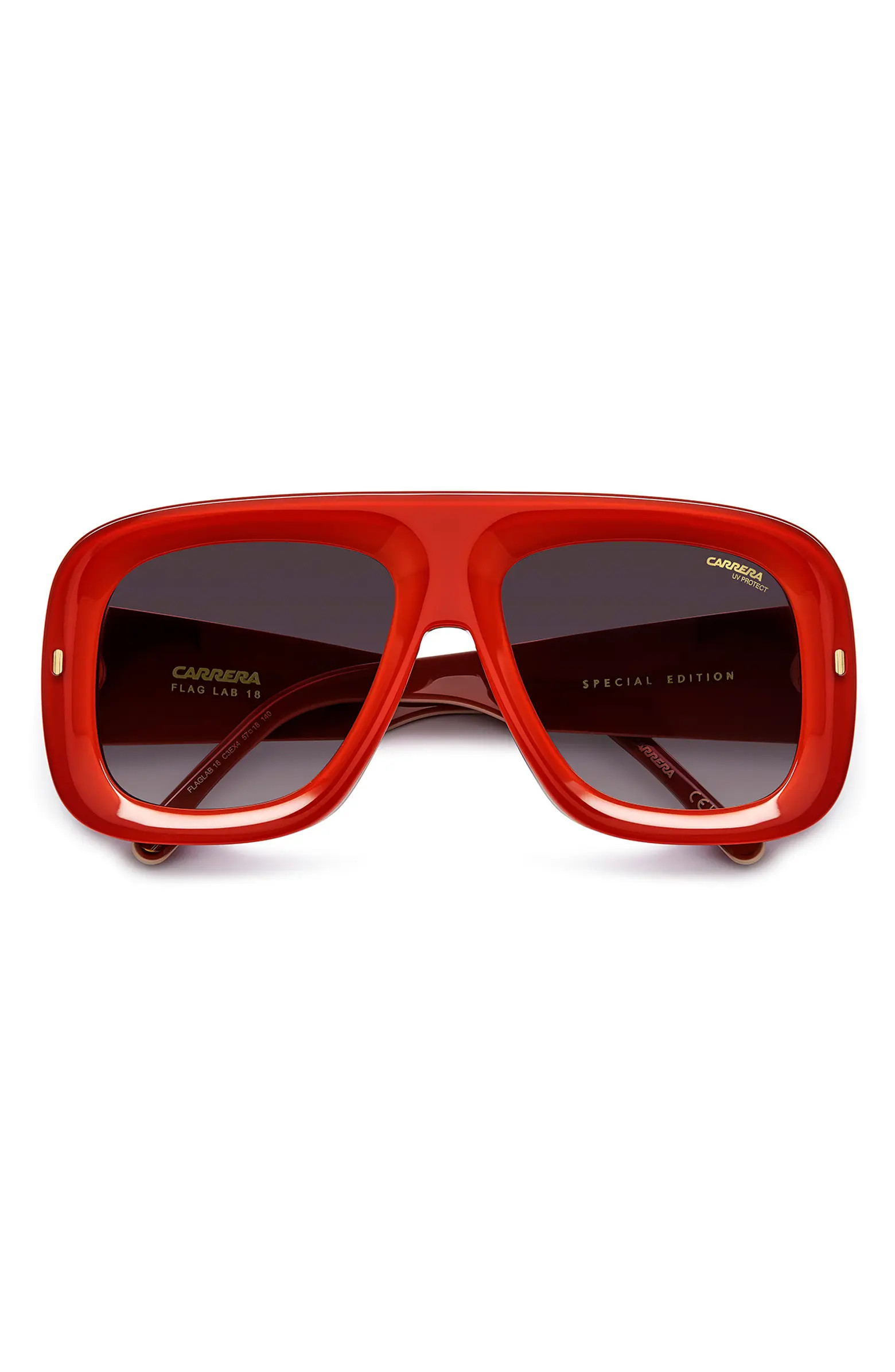 Special Edition FLAGLAB 18 57mm Gradient Square Shield Sunglasses | Nordstrom