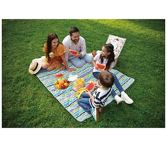 Make Your Selection: Scout Bluehemian Rhapsody Water Resistant Outdoor Blanket | QVC