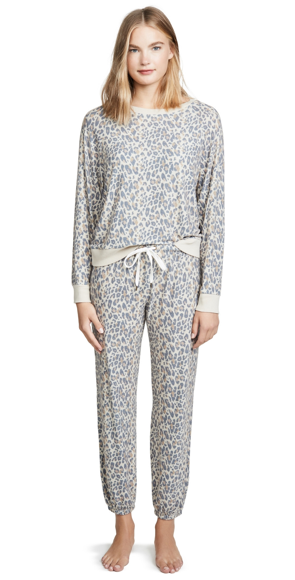 HONEYDEW Star Seeker Pajama Set Natural Leopard L | Shopbop