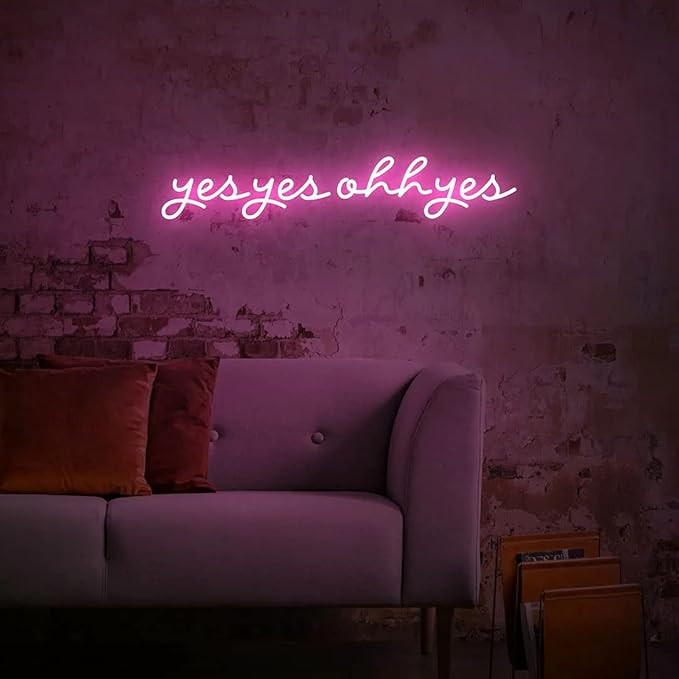 24"x4.8" Vivid Sign New Yes Yes Oh Yes Beer Cute Super Bright Wall Decor Light Vivid LED Neon Sig... | Amazon (US)