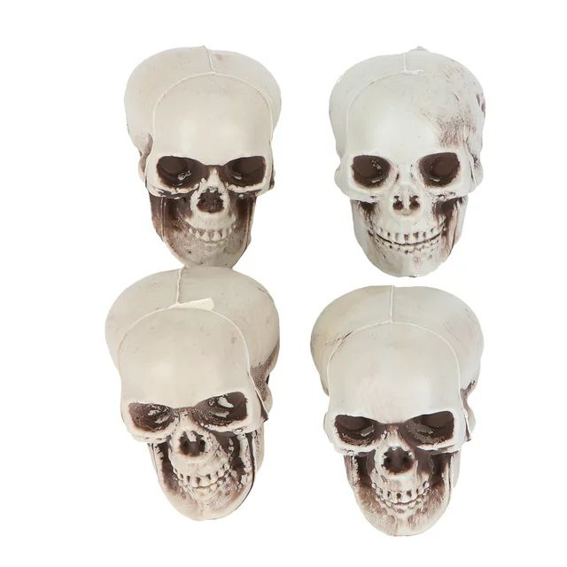 Hemoton 4pcs Realistic Plastic Skull Mini Horriable Jaw Halloween Prop Ornament Halloween Party D... | Walmart (US)