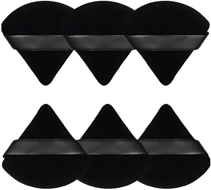 Pimoys 6 Pieces Powder Puff Face Soft Triangle Makeup Puff for Loose Powder Body Powder, Velour M... | Amazon (US)