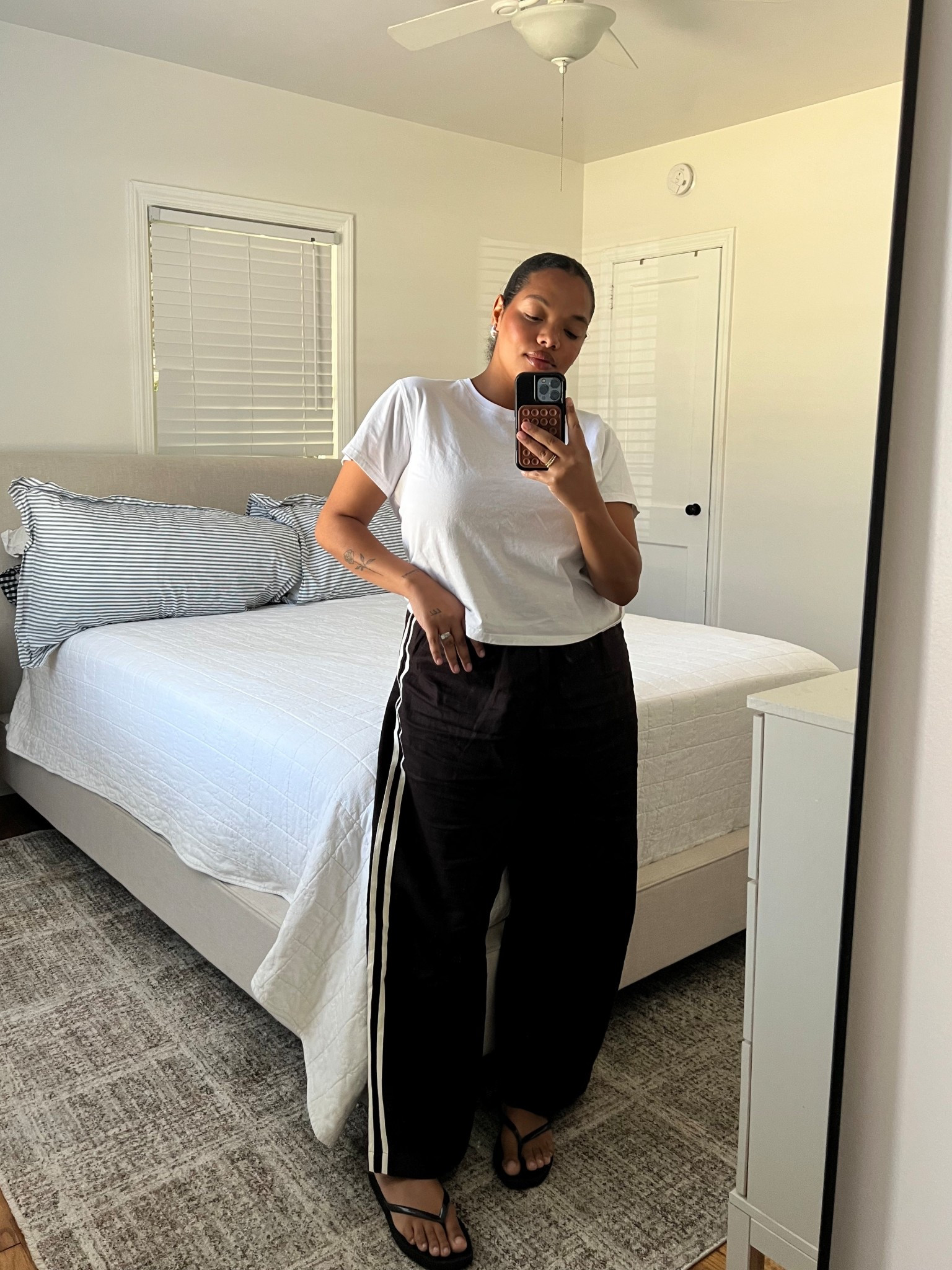 Sized up for a slightly baggier fit, love the way they hit! Investment piece but so many ways to style year round 🫶🏽

#LTKMidsize #LTKStyleTip