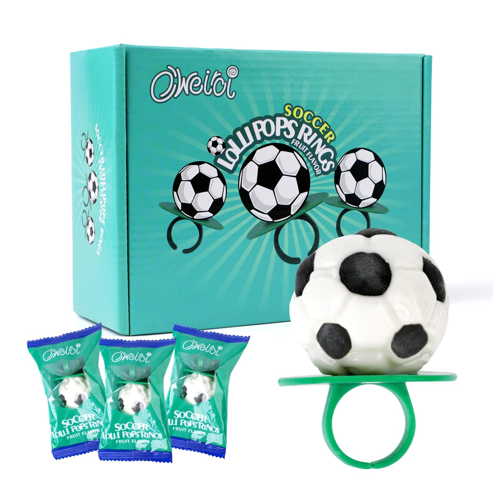 Soccer Ring Lollipops,Individually Wrapped Candy for Birthday Party Favors,football Candy Lollipo... | Amazon (US)