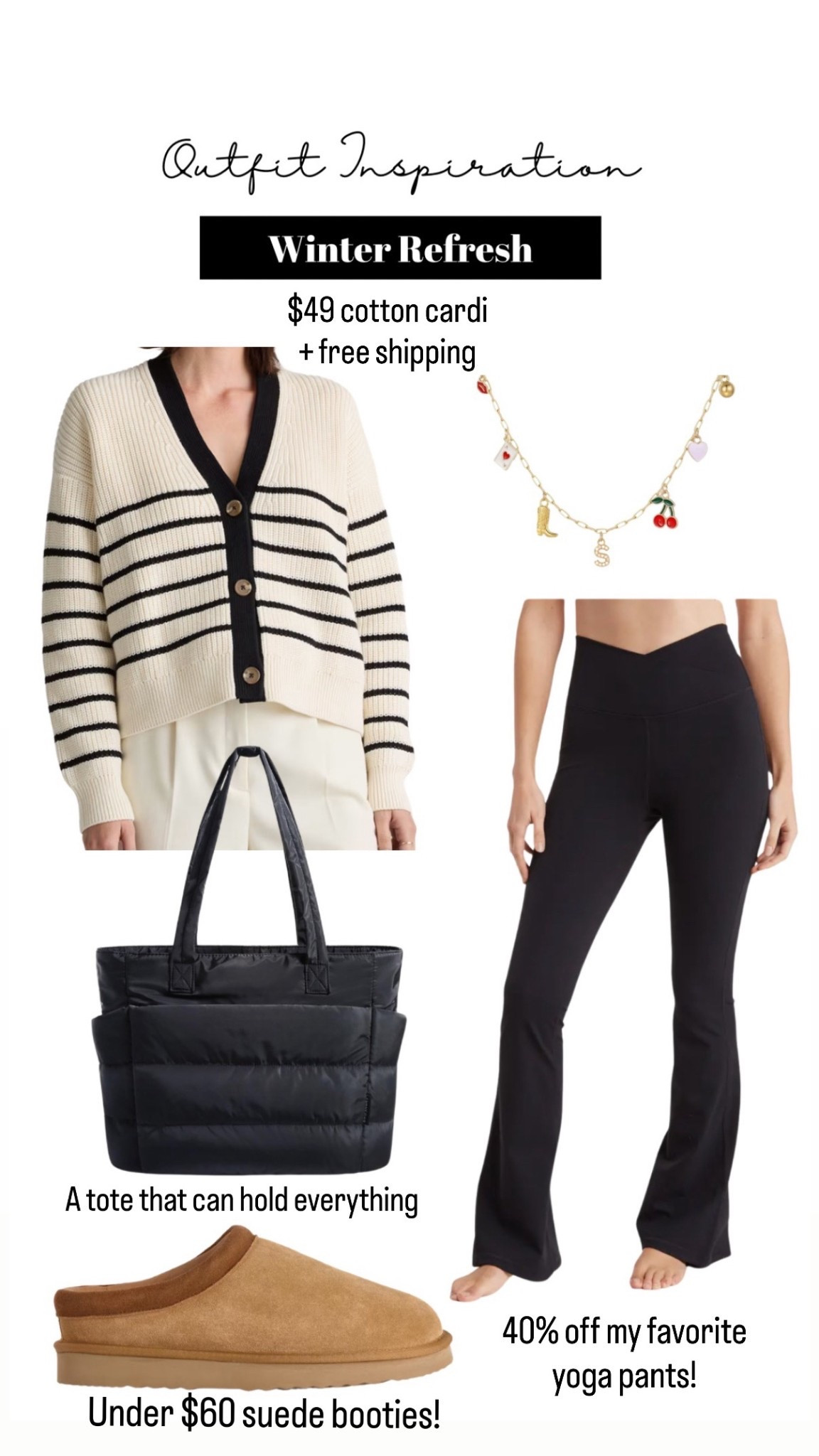 On sale new year outfit inspo. Love this cotton cardigan + free shipping. Favorite aerie flare leggings on sale too!

#LTKSaleAlert #LTKFindsUnder50