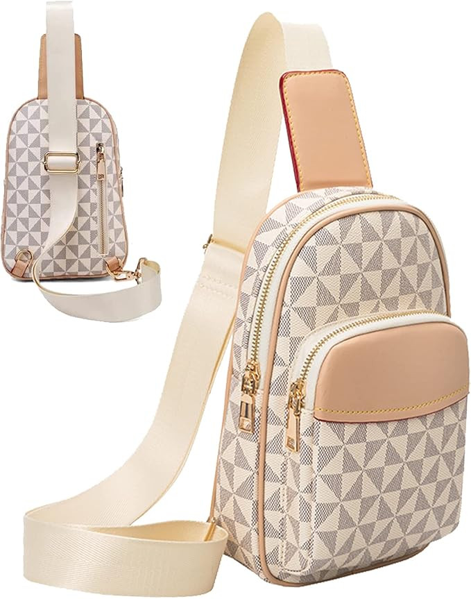 Fanny Pack Crossbody Bags for Women, Sling Bag for Women Small Belt Chest Bum Bag Checkered fanny... | Amazon (US)