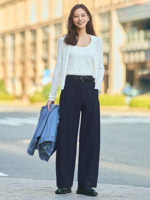 Jersey Barrel Leg Trousers | UNIQLO (UK)