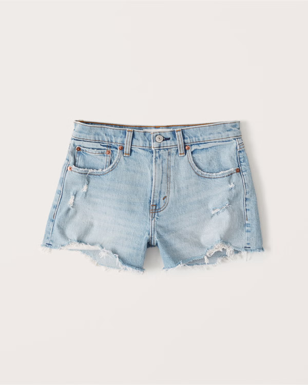 Mid Rise Mom Shorts | Abercrombie & Fitch (US)