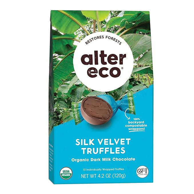 Alter Eco | Silk Velvet Truffles | 39% Pure Dark Cocoa, Fair Trade, Organic, Non-GMO, Gluten Free... | Amazon (US)