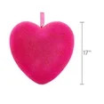 Valentine's Day Flocked Pink Heart Ornament, 17", by Way To Celebrate - Walmart.com | Walmart (US)