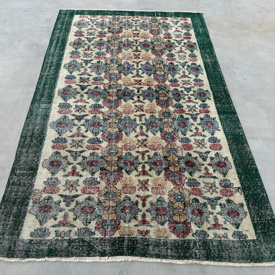 Vintage Rug, Turkish Rug, 5x8 Ft Area Rug, Antique Rugs, Rugs for Bedroom, 4.8x7.7 Ft Green Rug, ... | Etsy (US)