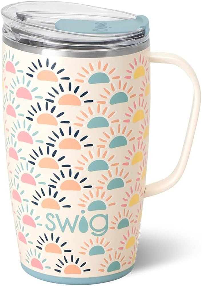 Swig Life 18oz Travel Mug, Insulated Tumbler with Handle and Lid, Cup Holder Friendly, Dishwasher... | Amazon (US)