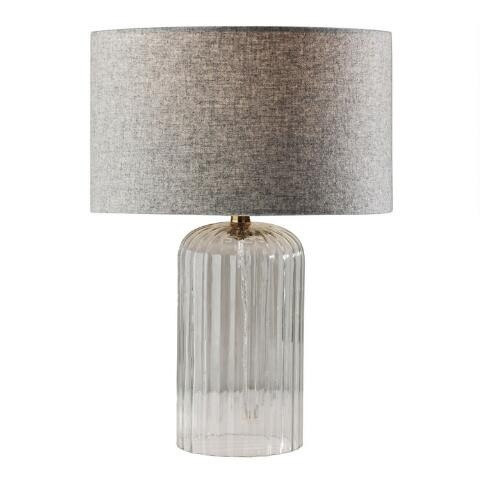 Ribbed Glass Carrie Table Lamp | World Market