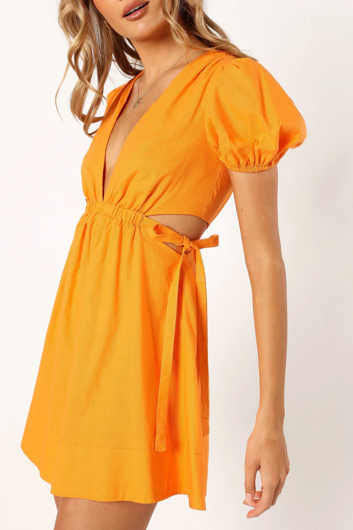 Sachie Cut Out Mini Dress - Orange | Petal & Pup (US)