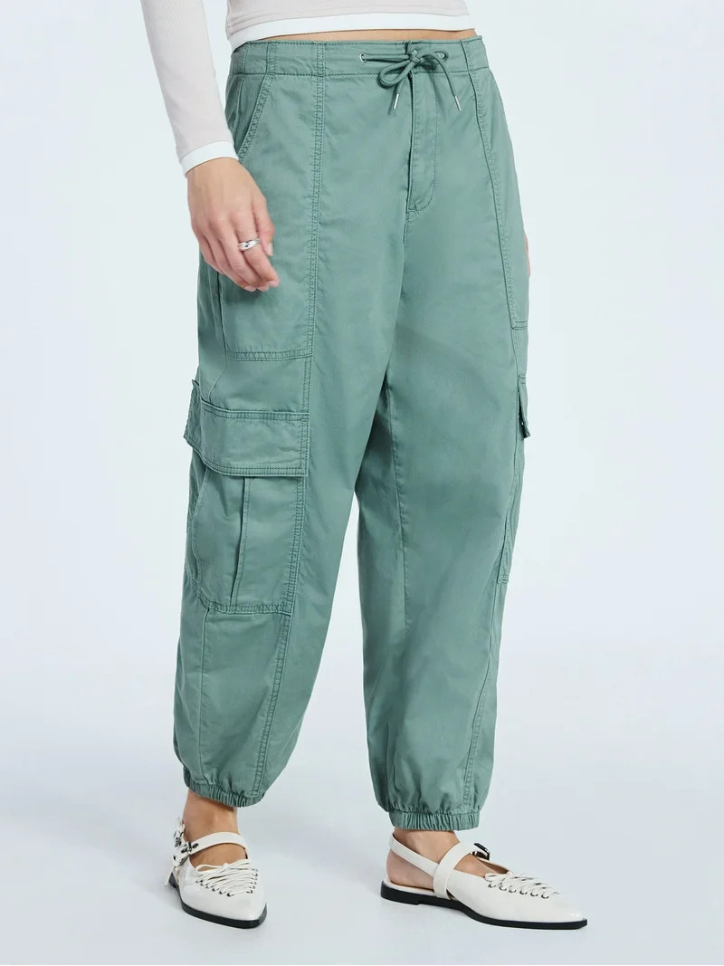 Scoop Women’s and Women's Plus Cotton Utility Jogger Pants, Sizes XS-4X | Walmart (US)