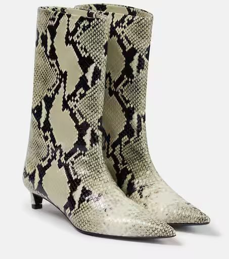 Snake-effect leather boots | Mytheresa (US/CA)