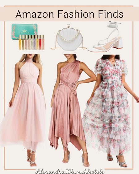 Amazon Fashion Finds!! Pink maxi dress, white clutch, pink lipstick, wedge heels! Ballroom gowns! Vacation outfits! Wedding guest dresses! Elegant dresses! Spring dress! Summer dress! Formal dressess

#LTKparties #LTKSeasonal #LTKfindsunder100