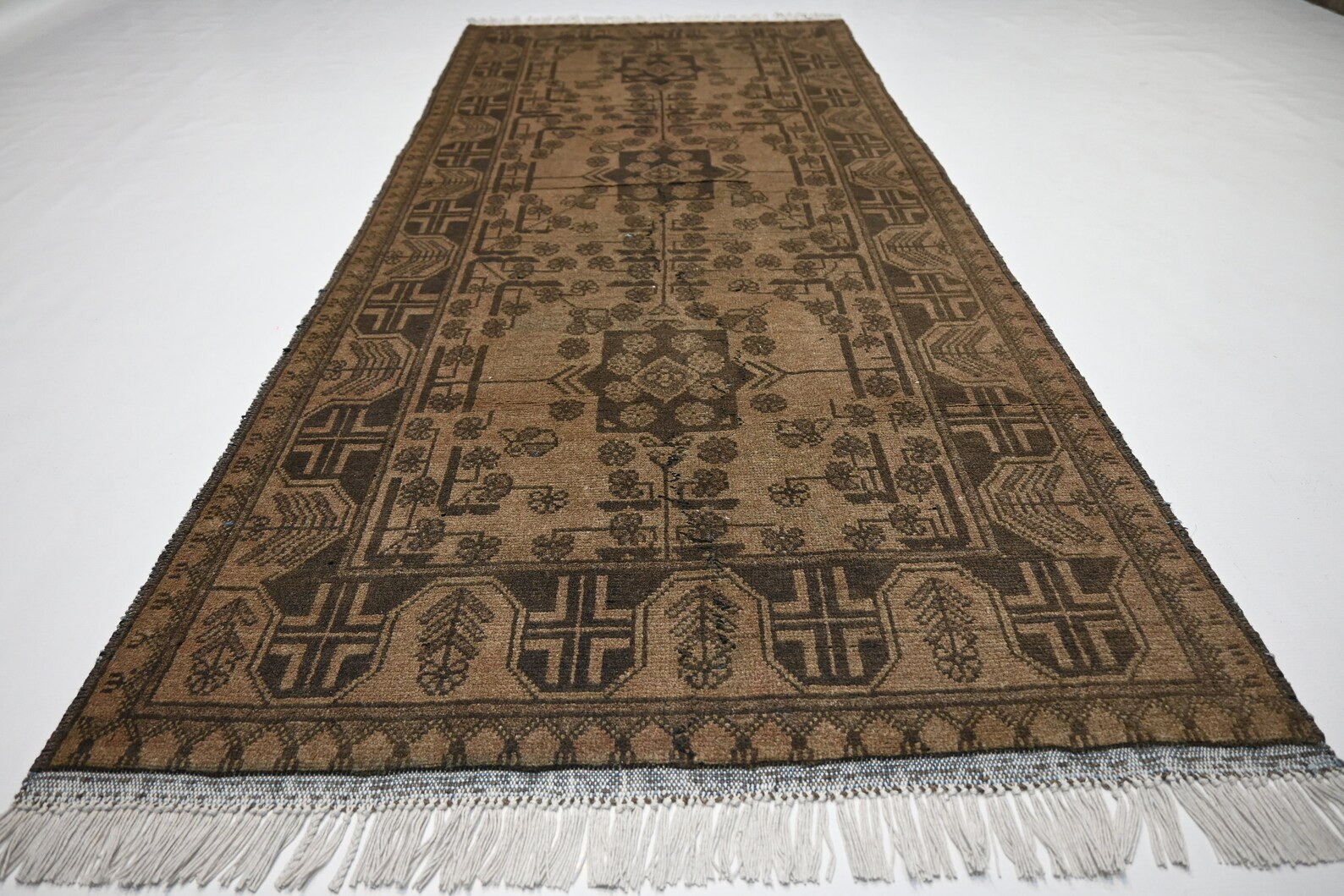 7 Ft Runner Rug/ Handmade Vintage Rug 2'10x6'6 Ft Turkmen Oriental Bukhara Rug/ Afghan Tribal Rug... | Etsy (US)