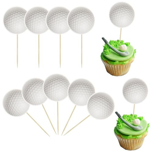 36Pcs Golf Cupcake Toppers Sports Golf Ball Cupcake Picks for Baby Shower Golf Outdoor Sports Players Theme Birthday Party Cake Decorations Supplies | Amazon (US)