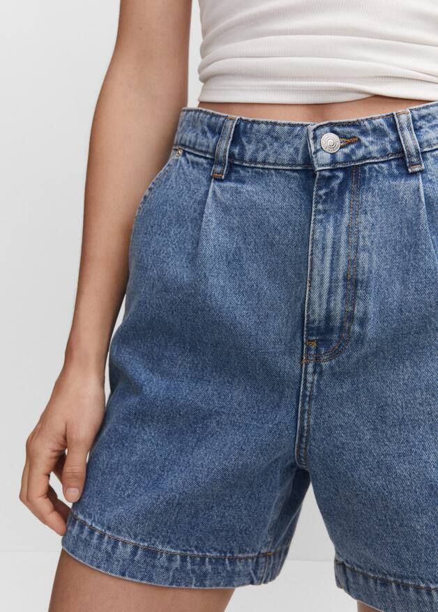 Slouchy denim shorts | MANGO (US)