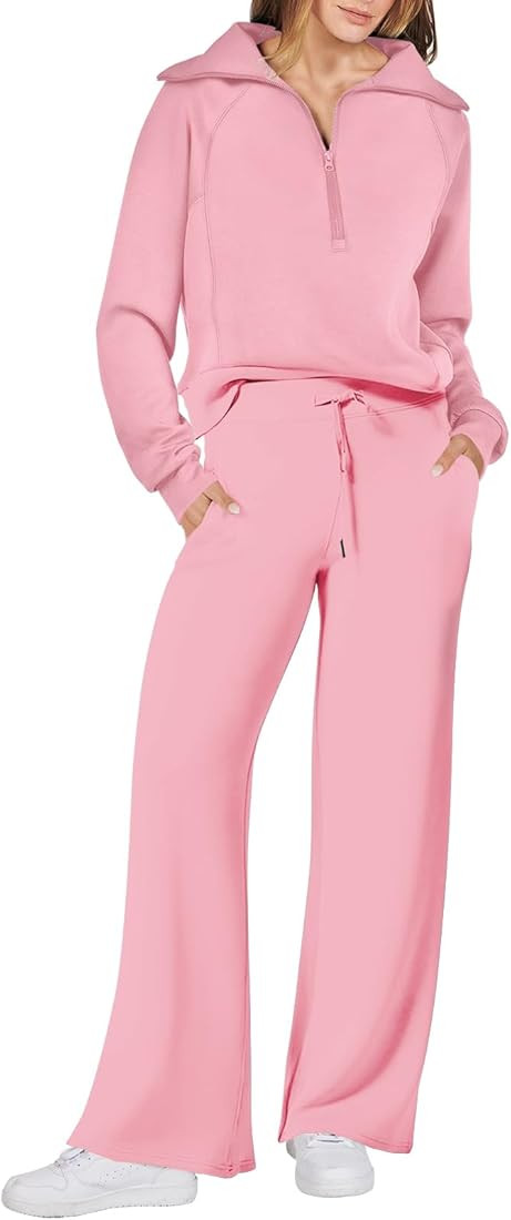 ANRABESS Women 2 Piece Outfits Sweatsuit Oversized Sweatshirt Sweatpants Tracksuit Sweat Lounge M... | Amazon (US)