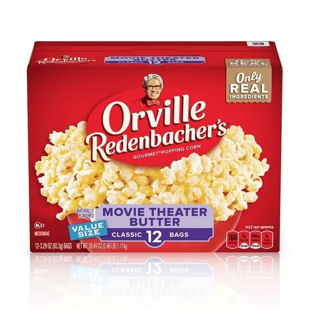 Orville Redenbacher's Classic Movie Theater Butter Microwave Popcorn Value Size, 3.29 oz, 12 coun... | Walmart (US)