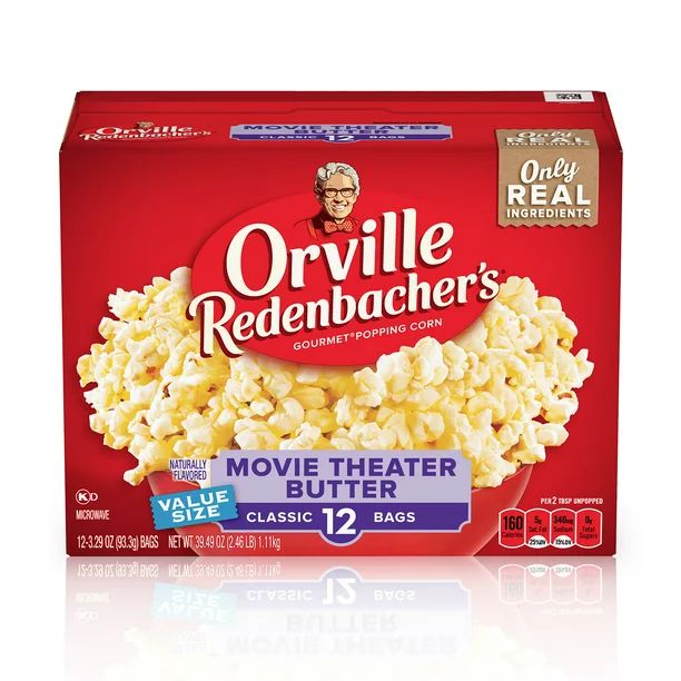Orville Redenbacher's Movie Theater Butter Microwave Popcorn, 3.29 Oz, 12 Ct | Walmart (US)