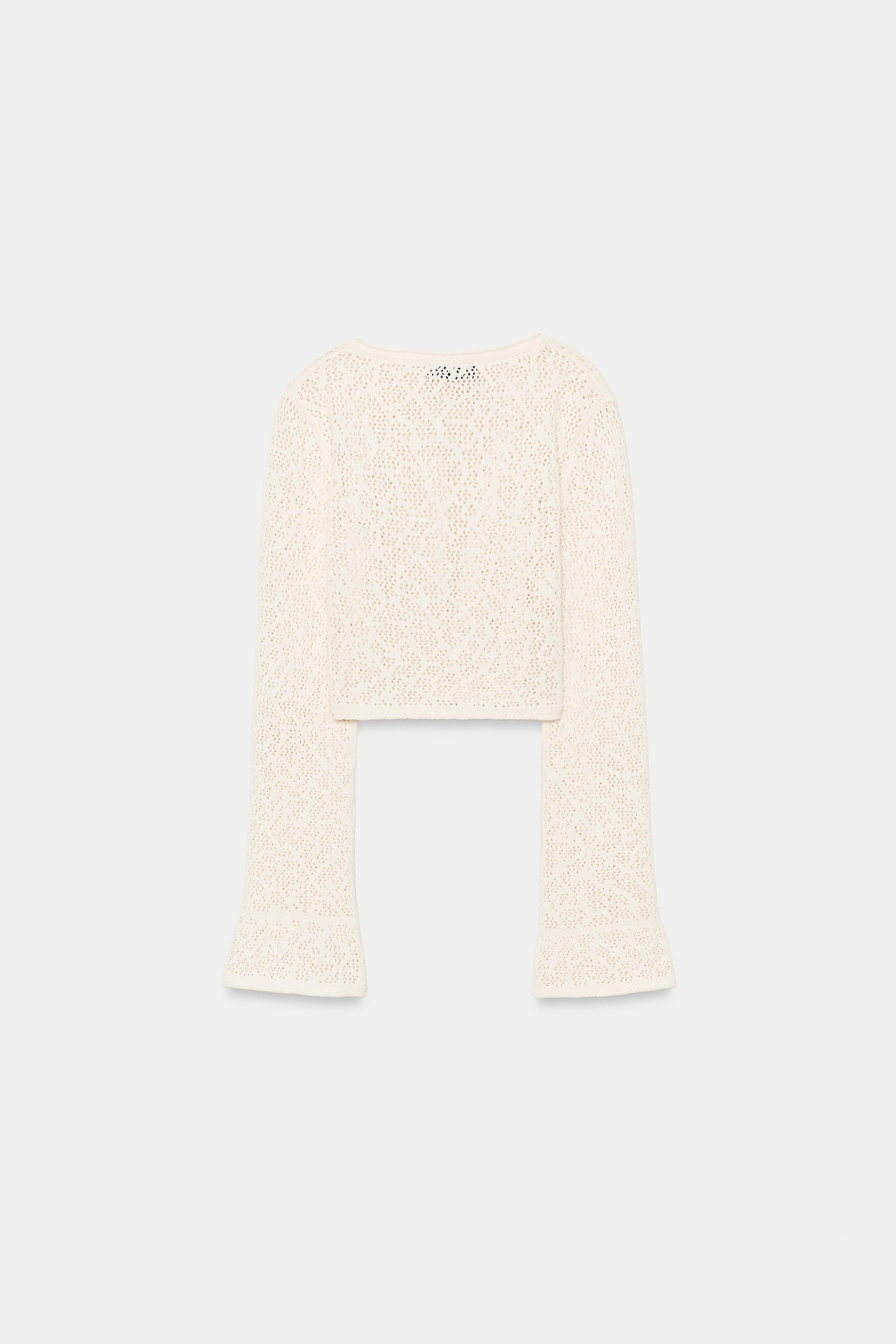 POINTELLE KNIT CROP TOP | Zara US