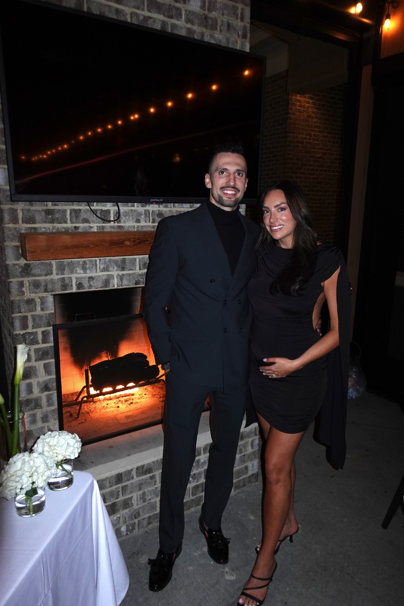 Was bossed with this dress I wore to my friends rehearsal dinner. Would be so perfect for a holiday party too. I’m 22 weeks pregnant and sized up one to a M. 
#holidayparty #christmas #cocktaildress #weddingguest 

#LTKWedding #LTKHoliday #LTKParties