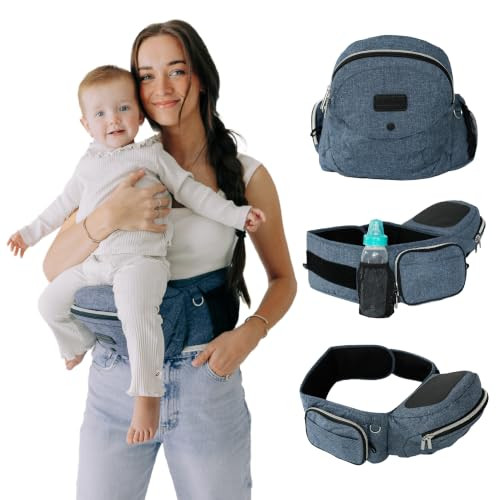 Tushbaby The Original Premium Quality Hip Seat Carrier – Safety-Certified Baby & Toddler Carrier with Secure Safety Buckles, Storage Pockets | Amazon (US)