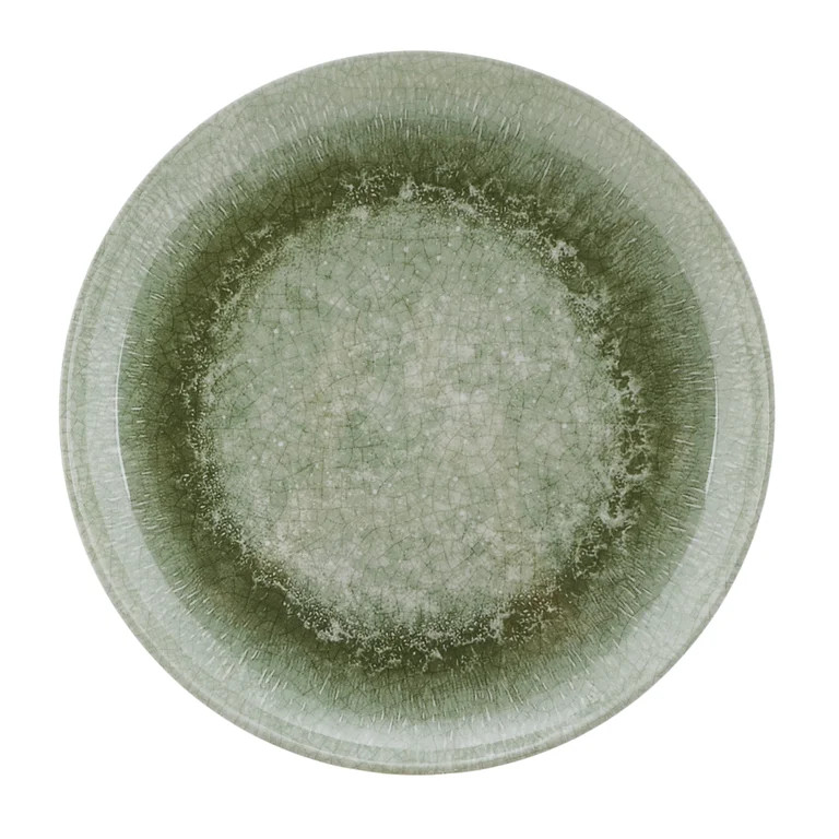 Better Homes and Gardens Bamboo Melamine Green Reactive Dinner Plate | Walmart (US)