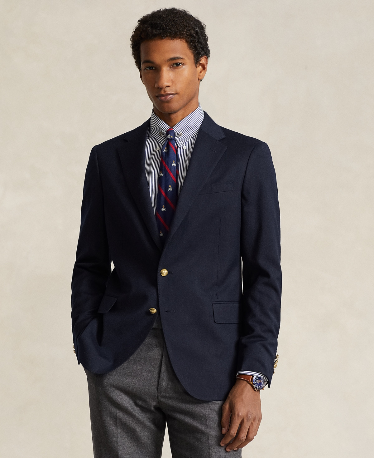 Polo Ralph Lauren Men's Polo Modern Wool-Blend Gabardine Blazer - Navy | Macy's