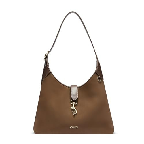 CLUCI Suede Purses for Women, Soft Brown Suede Bag with Adjustable Strap, Lightweight Shoulder Bag Stylish Hobo Handbag | Amazon (US)